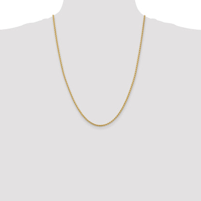 14K 24 inch 2.5mm Spiga with Lobster Clasp Chain
