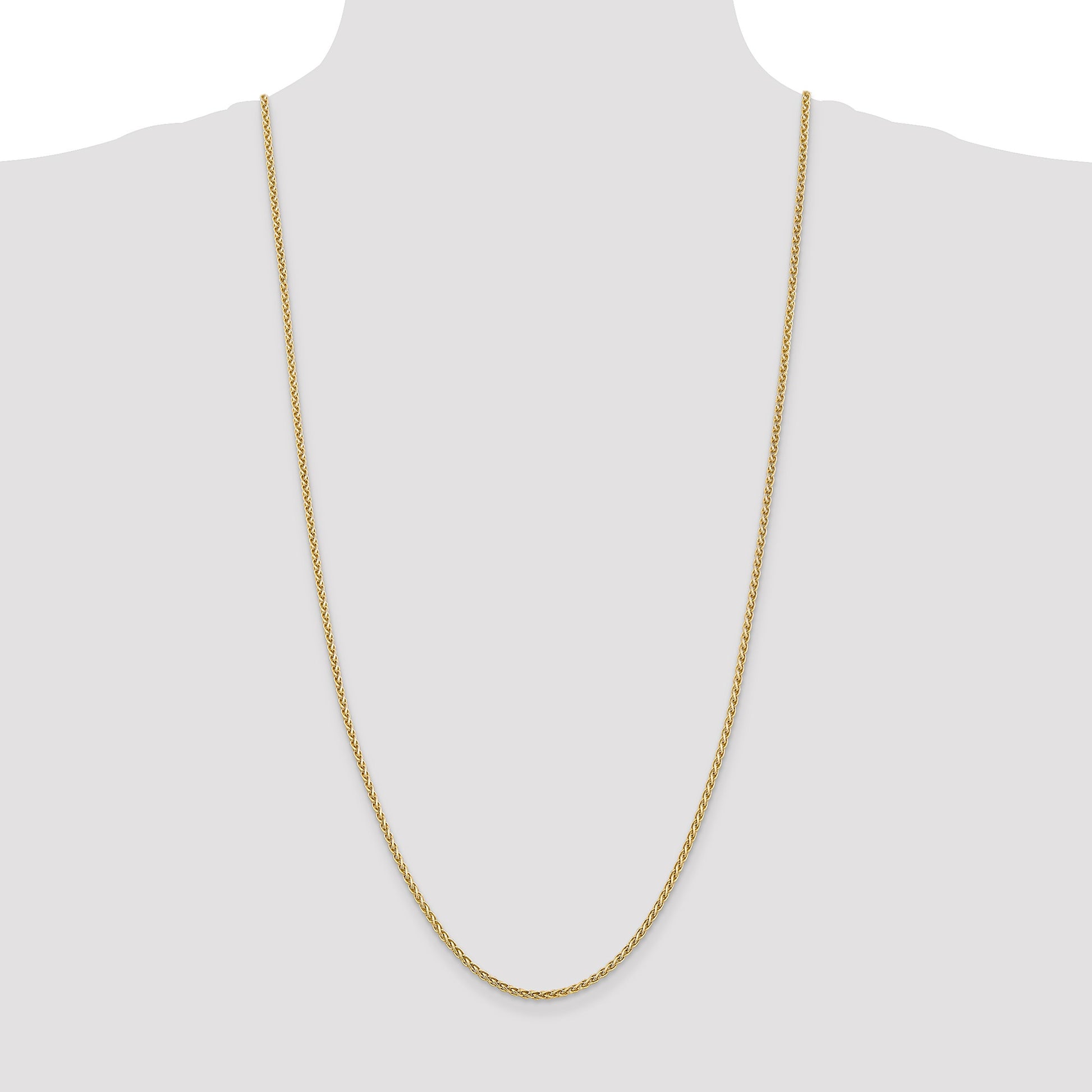 14K 30 inch 2.5mm Spiga with Lobster Clasp Chain