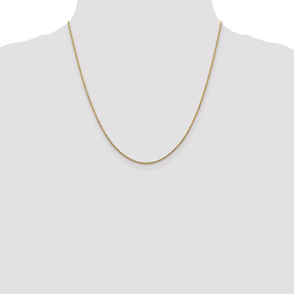 14K 20 inch 1.45mm Solid Diamond-cut Cable with Lobster Clasp Chain