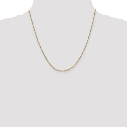 14K 20 inch 1.65mm Solid Diamond-cut Cable with Lobster Clasp Chain