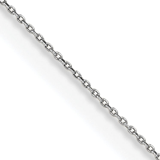 14k White Gold .75mm Round Open Link Cable Chain