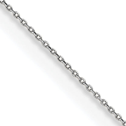 14K White Gold 20 inch .75mm Cable with Spring Ring Clasp Pendant Chain