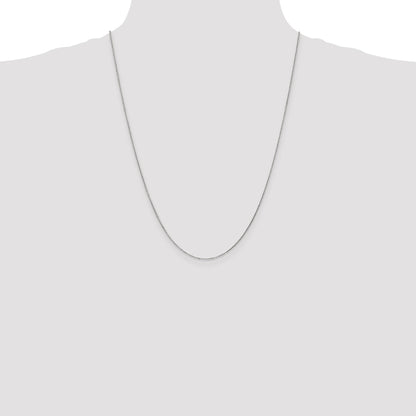 14K White Gold 24 inch .95mm Diamond-cut Cable with Lobster Clasp Chain