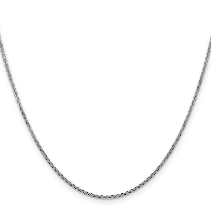 14K White Gold 26 inch 1.45mm Diamond-cut Cable with Lobster Clasp Chain