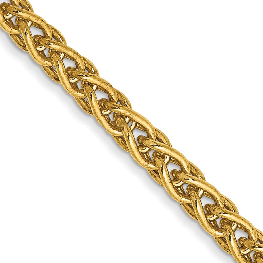 14K 22 inch 2.5mm Spiga with Lobster Clasp Chain