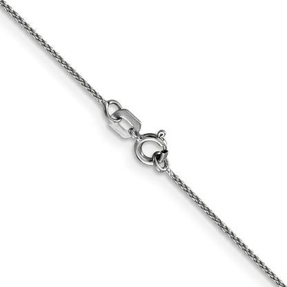 14K White Gold 22 inch .85mm Diamond-cut Spiga with Spring Ring Clasp Chain
