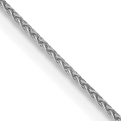 14K White Gold 20 inch .85mm Diamond-cut Spiga with Lobster Clasp Chain