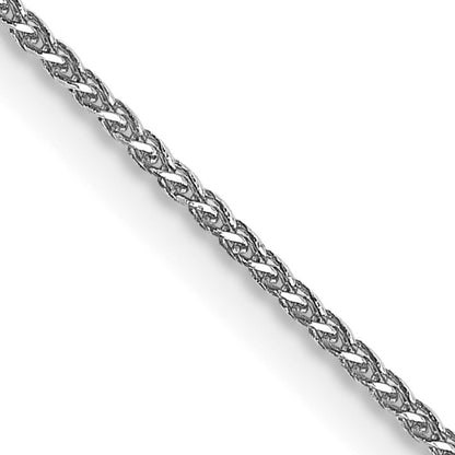 14K White Gold 20 inch 1.05mm Diamond-cut Spiga with Lobster Clasp Chain