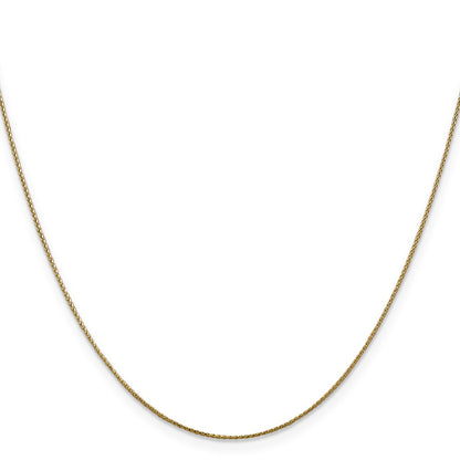 14K 18 inch .85mm Diamond-cut Spiga with Lobster Clasp Chain