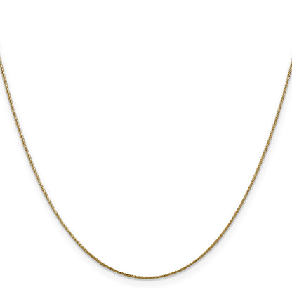 14K 22 inch .85mm Diamond-cut Spiga with Lobster Clasp Chain