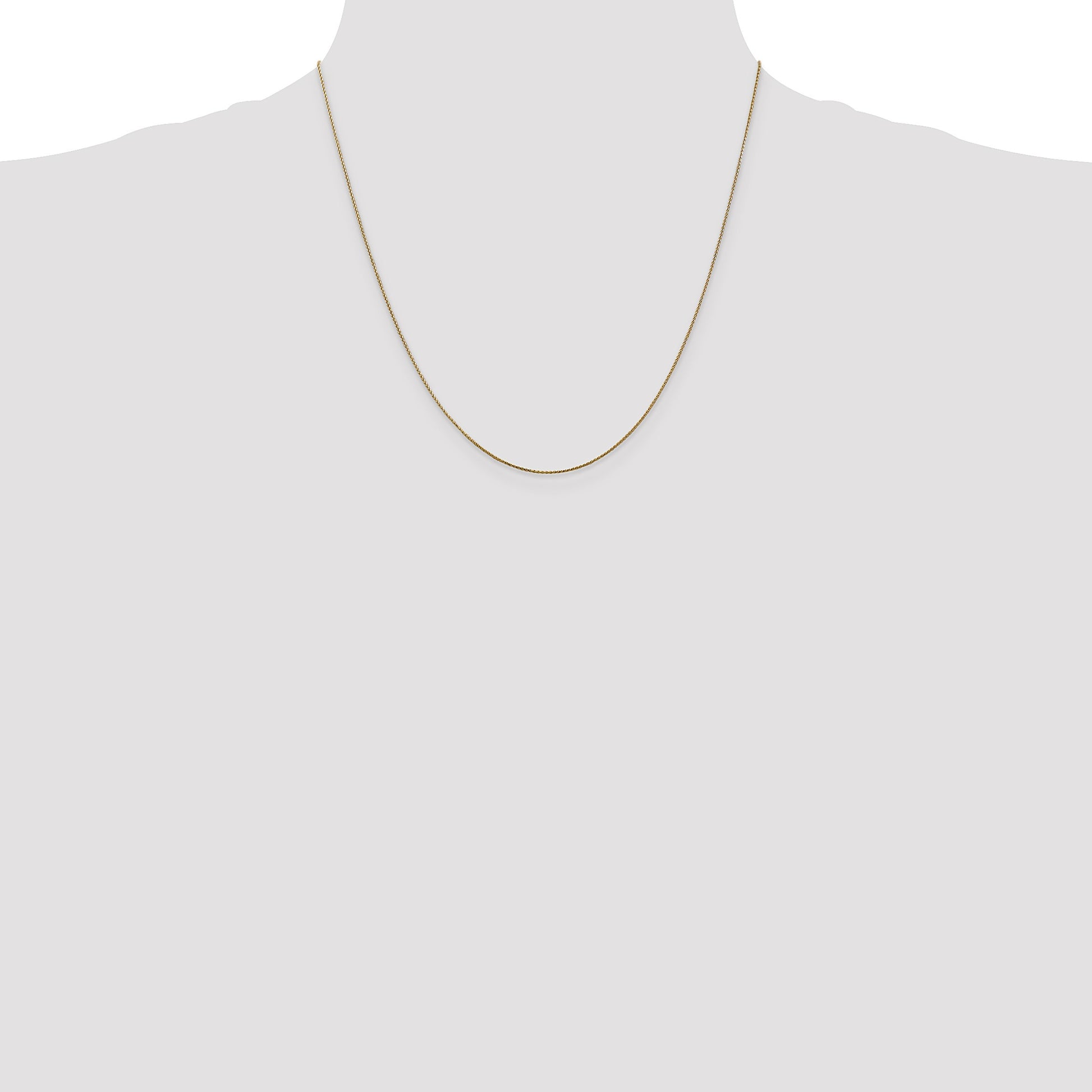 14K 20 inch .85mm Diamond-cut Spiga with Lobster Clasp Chain