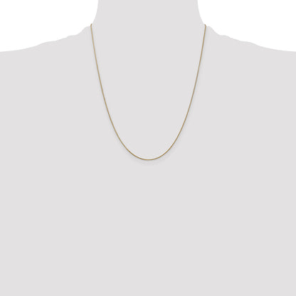 14K 22 inch .85mm Diamond-cut Spiga with Lobster Clasp Chain