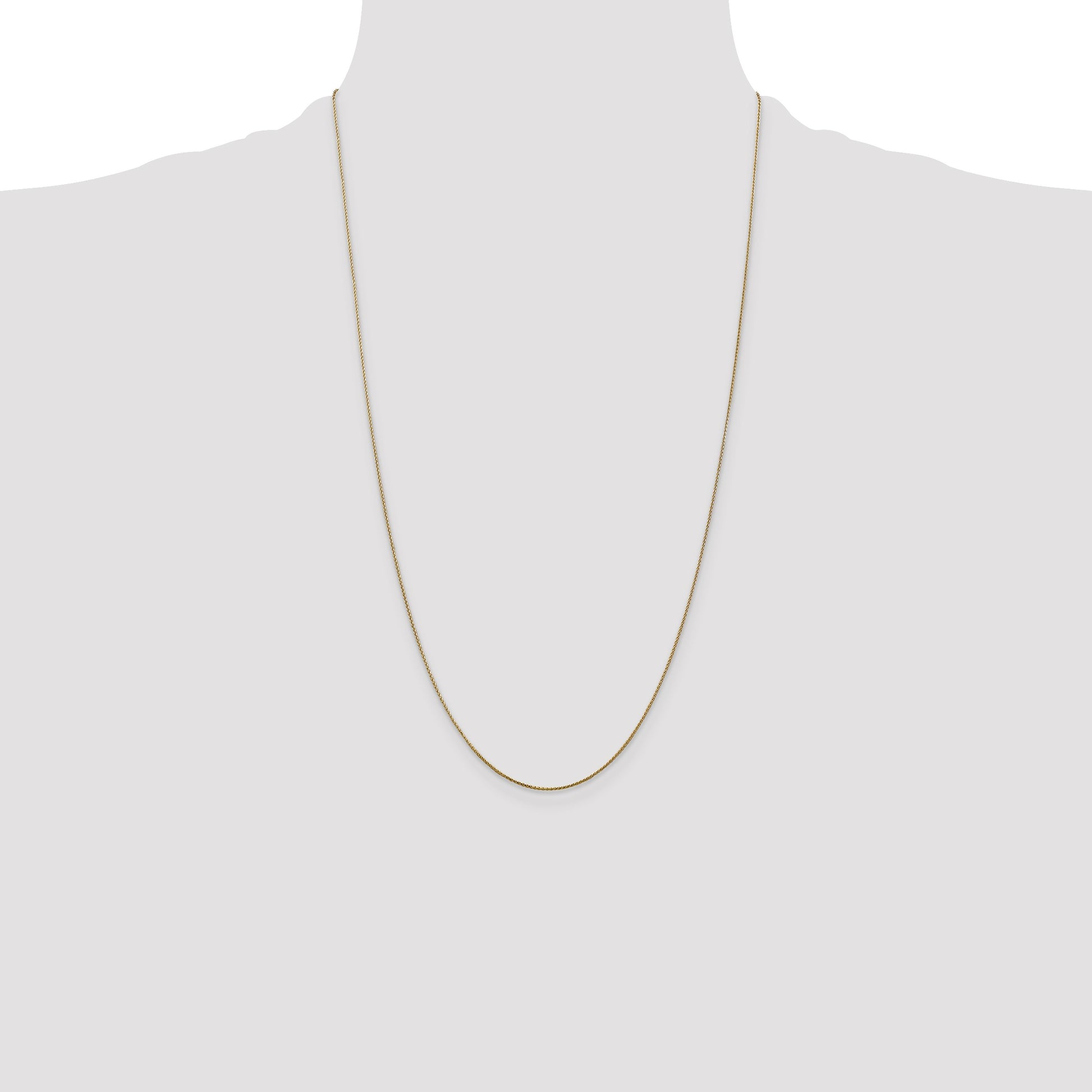 14K 26 inch .85mmDiamond-cut Spiga with Lobster Clasp Chain