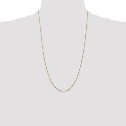 14K 26 inch .85mmDiamond-cut Spiga with Lobster Clasp Chain