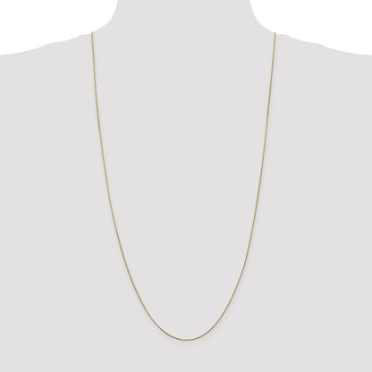 14K 30 inch .85mm Diamond-cut Spiga with Lobster Clasp Chain