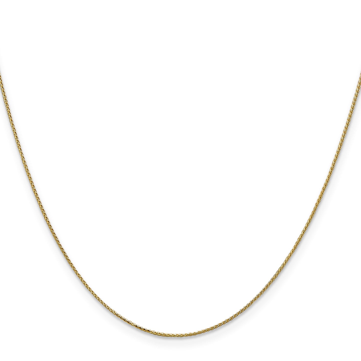 14K 24 inch .85mm Diamond-cut Spiga with Spring Ring Clasp Chain