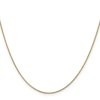 14K 24 inch .85mm Diamond-cut Spiga with Spring Ring Clasp Chain