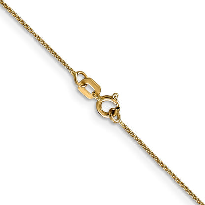 14K 16 inch .85mm Diamond-cut Spiga with Spring Ring Clasp Chain