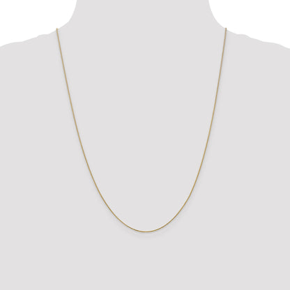 14K 24 inch .85mm Diamond-cut Spiga with Spring Ring Clasp Chain