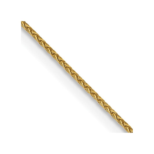 14K 20 inch .85mm Diamond-cut Spiga with Spring Ring Clasp Chain