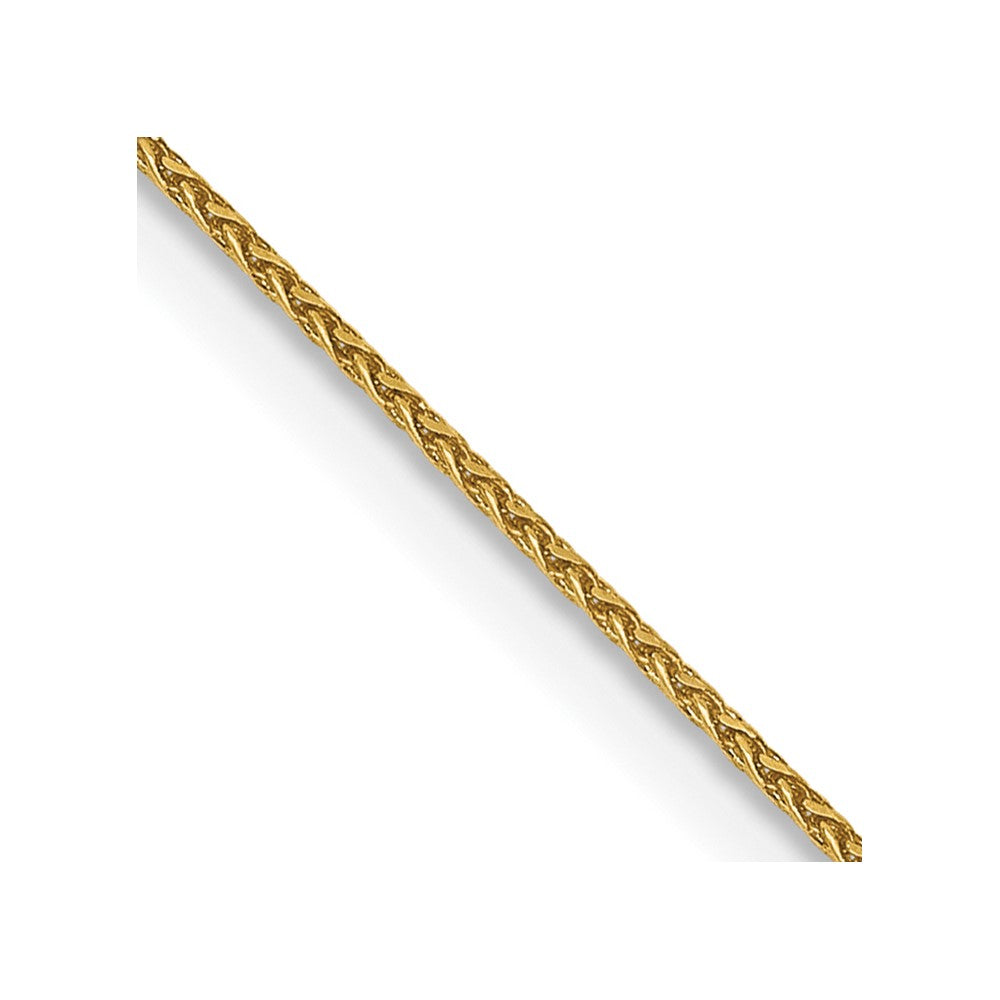 14K 16 inch .85mm Diamond-cut Spiga with Spring Ring Clasp Chain