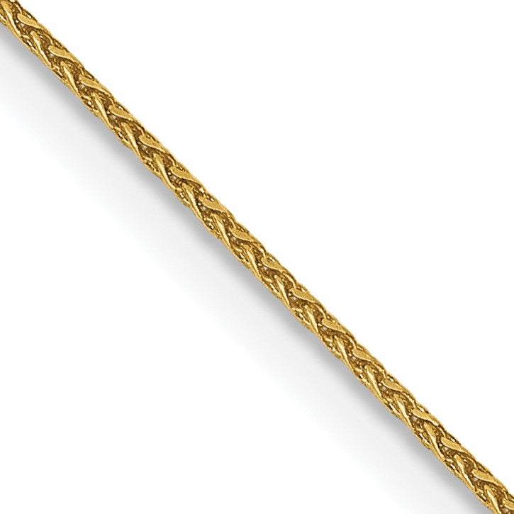 14K 18 inch .85mm Diamond-cut Spiga with Spring Ring Clasp Chain