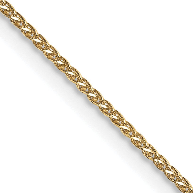 14K 22 inch .85mm Diamond-cut Spiga with Lobster Clasp Chain