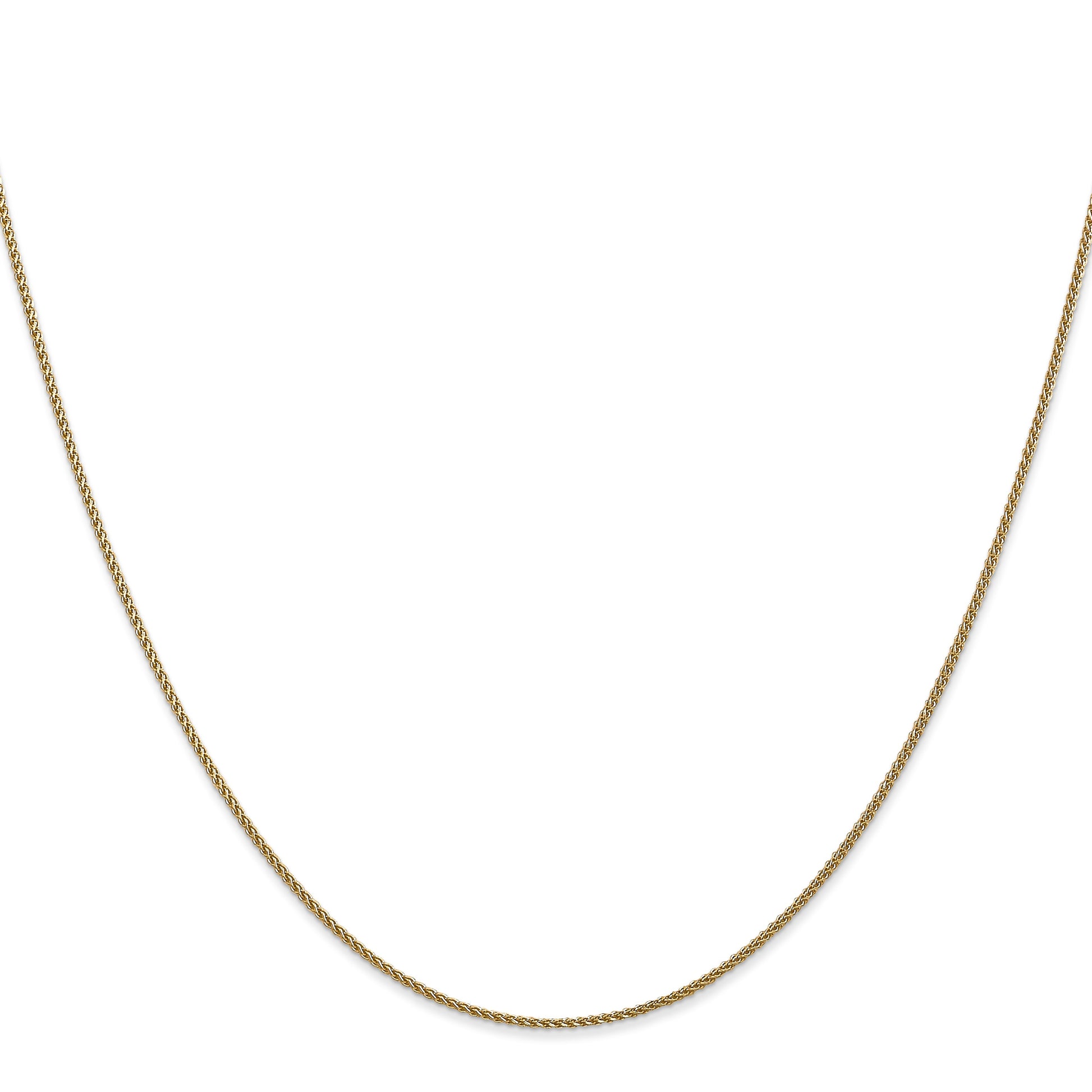 14K 16 inch 1.05mm Diamond-cut Spiga with Lobster Clasp Chain
