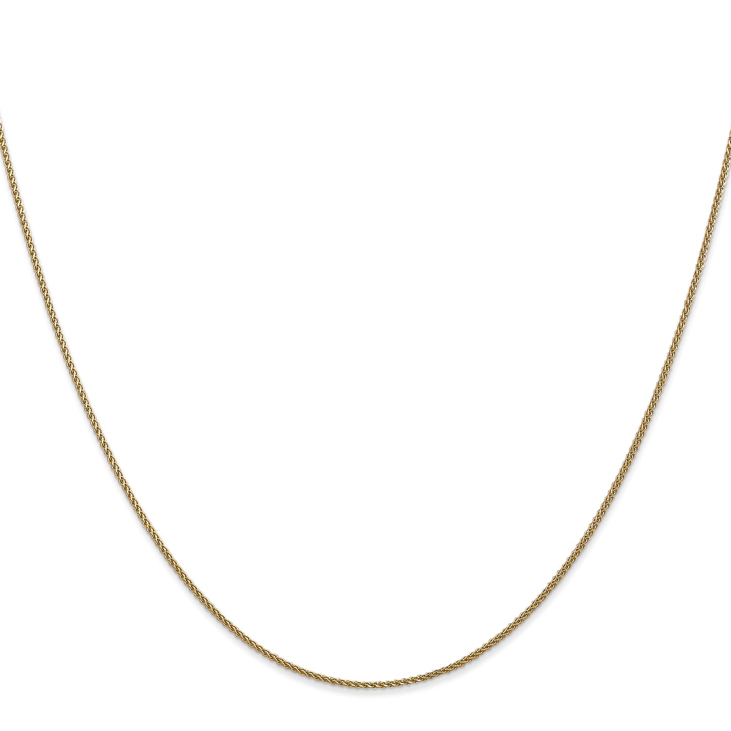14K 22 inch 1.05mm Diamond-cut Spiga with Lobster Clasp Chain