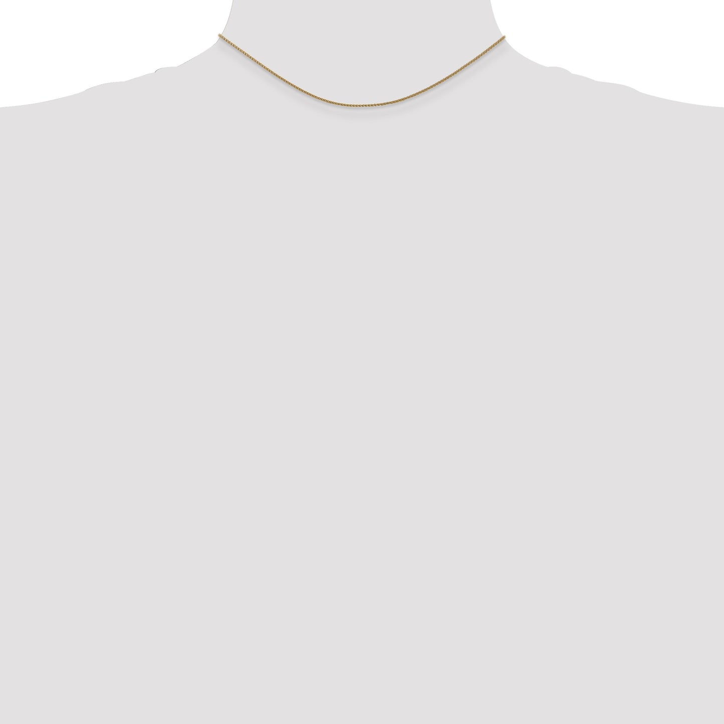 14K 14 inch 1.05mm Diamond-cut Spiga with Lobster Clasp Chain