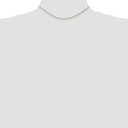 14K 14 inch 1.05mm Diamond-cut Spiga with Lobster Clasp Chain