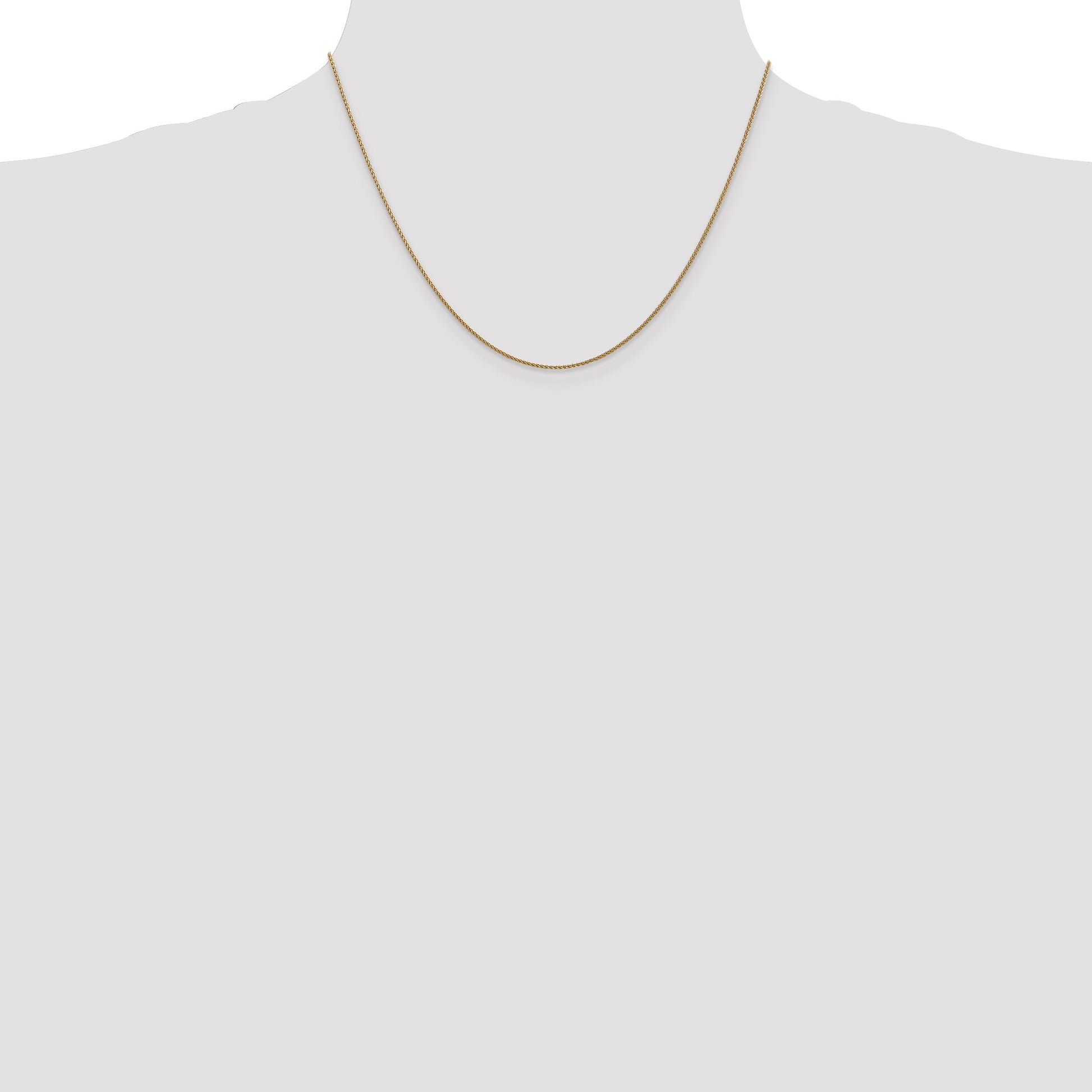 14K 18 inch 1.05mm Diamond-cut Spiga with Lobster Clasp Chain