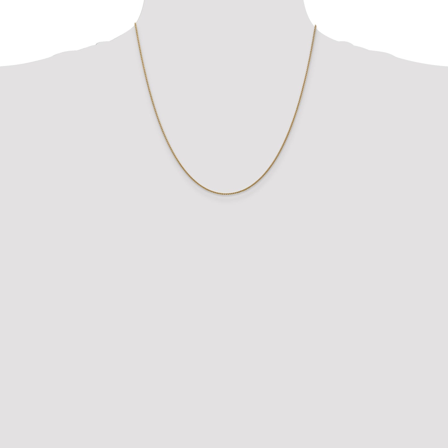 14K 20 inch 1.05mm Diamond-cut Spiga with Lobster Clasp Chain