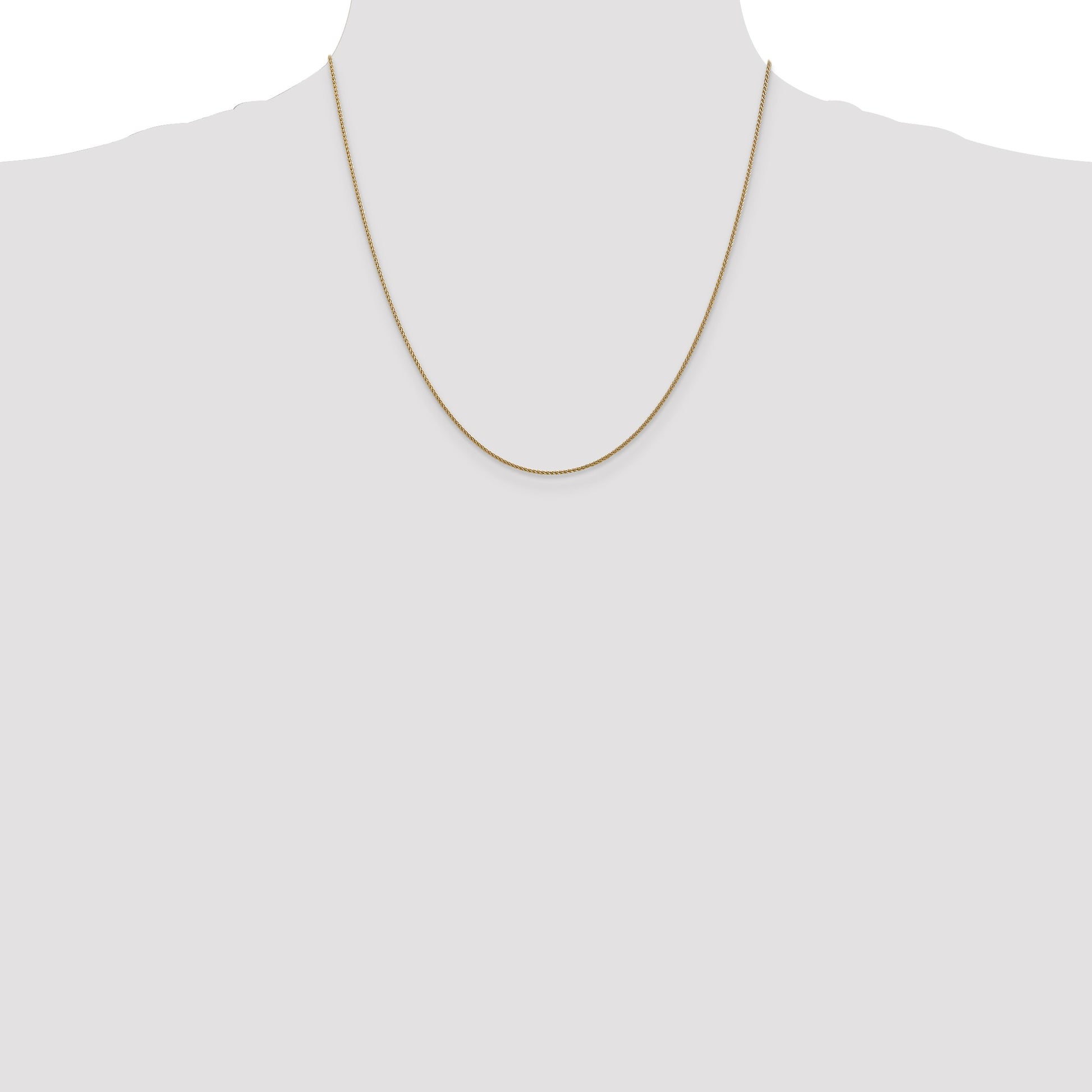 14K 20 inch 1.05mm Diamond-cut Spiga with Lobster Clasp Chain