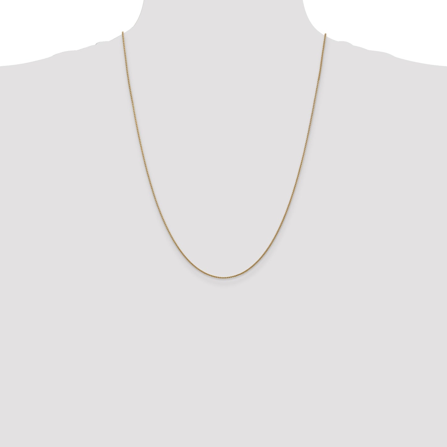 14K 24 inch 1.05mm Diamond-cut Spiga with Lobster Clasp Chain