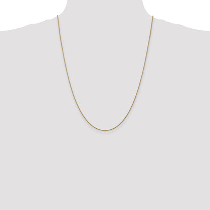 14K 24 inch 1.05mm Diamond-cut Spiga with Lobster Clasp Chain
