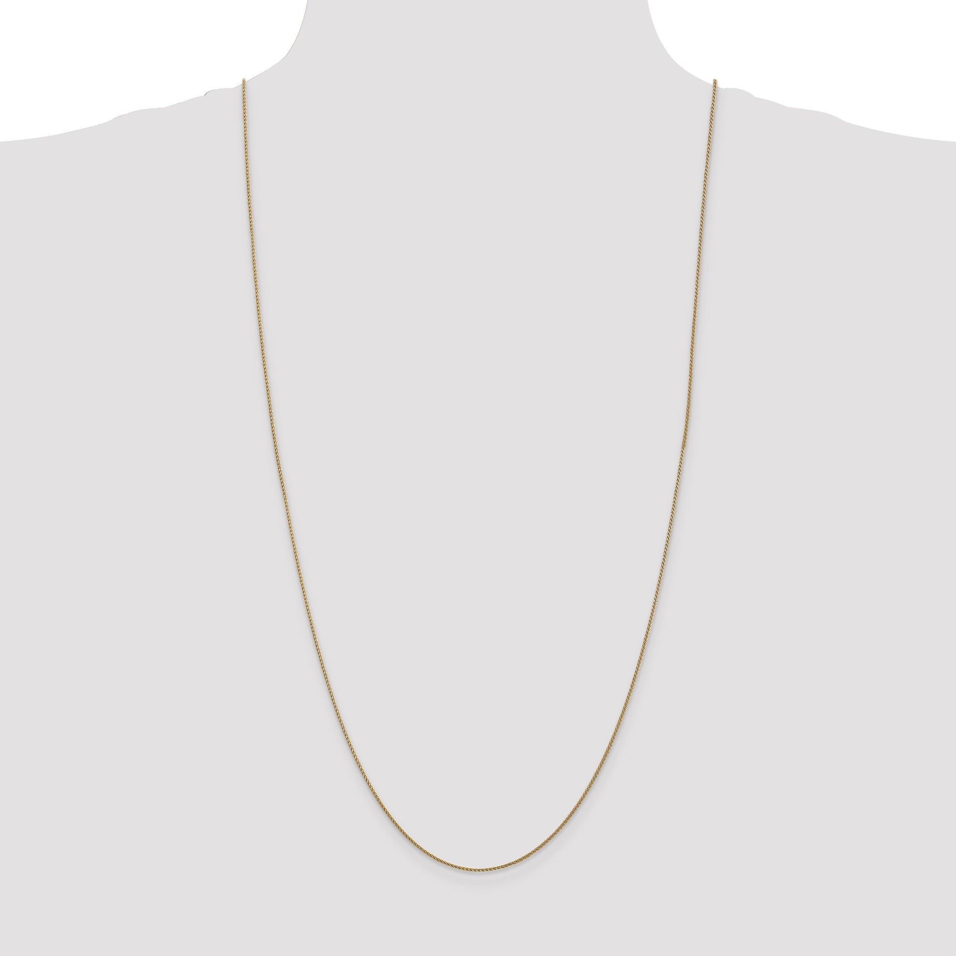 14K 30 inch 1.05mm Diamond-cut Spiga with Lobster Clasp Chain