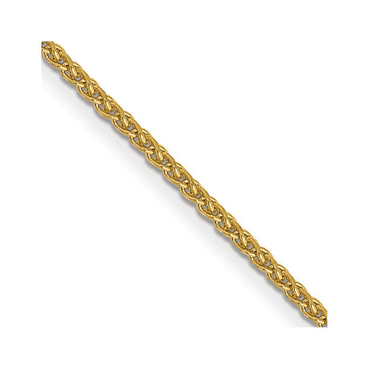 14K 14 inch 1.05mm Diamond-cut Spiga with Lobster Clasp Chain