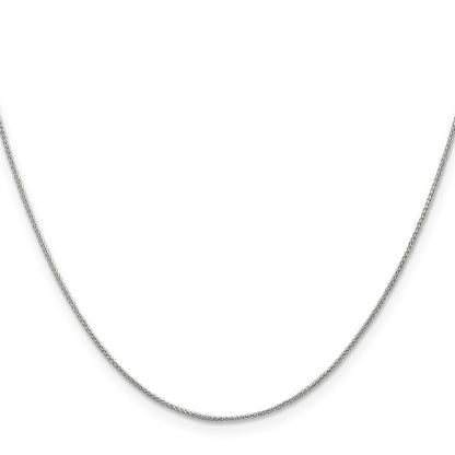 14k White Gold .85mm Spiga with Spring Ring Clasp Chain
