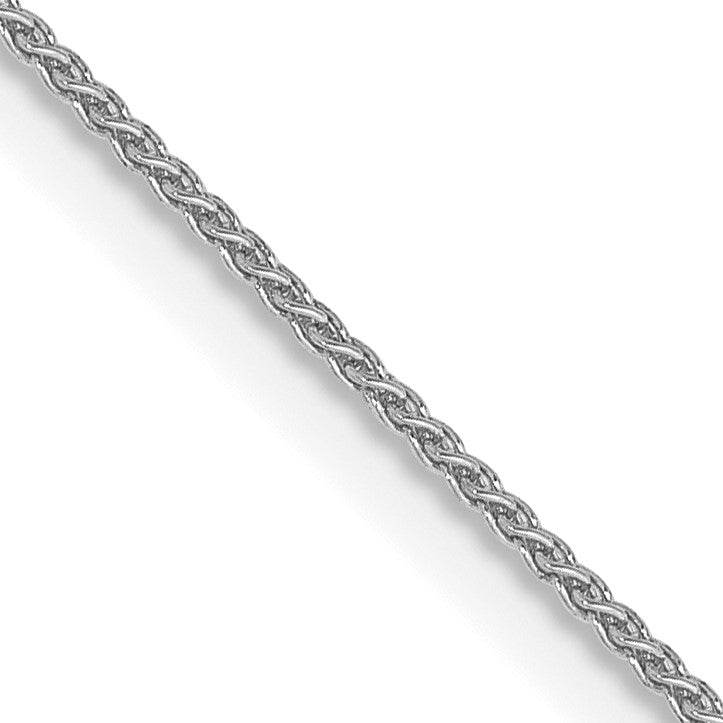 14K White Gold 18 inch .85mm Spiga with Spring Ring Clasp Chain
