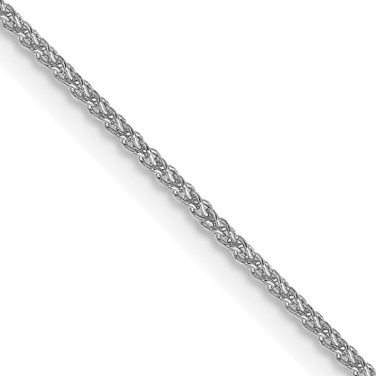 14K White Gold 16 inch 1.05mm Spiga with Spring Ring Clasp Chain