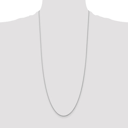 14K White Gold 30 inch 1.05mm Spiga with Lobster Clasp Chain