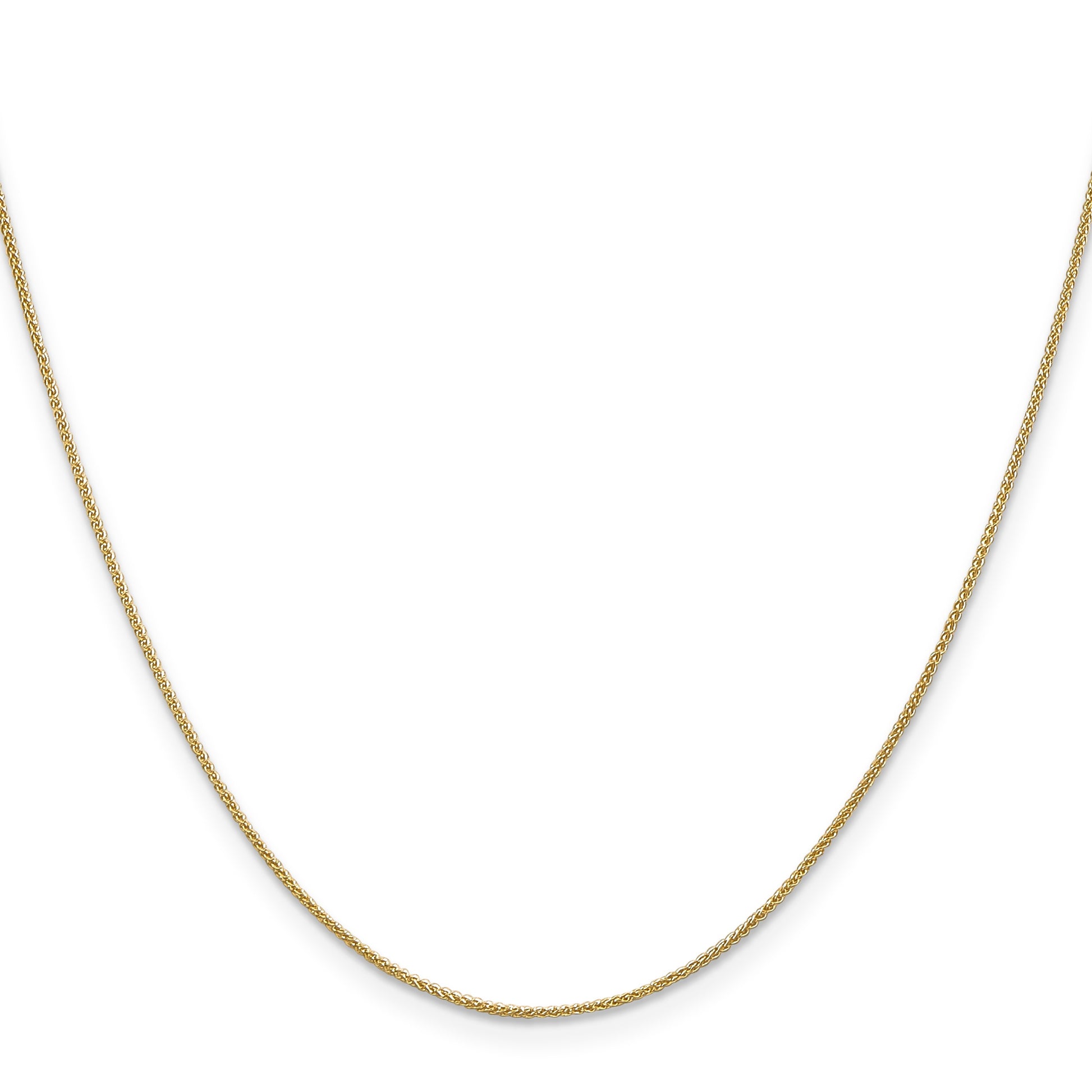 14K 18 inch .85mm Spiga with Spring Ring Clasp Chain