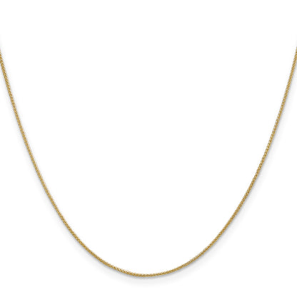 14K 18 inch .85mm Spiga with Spring Ring Clasp Chain