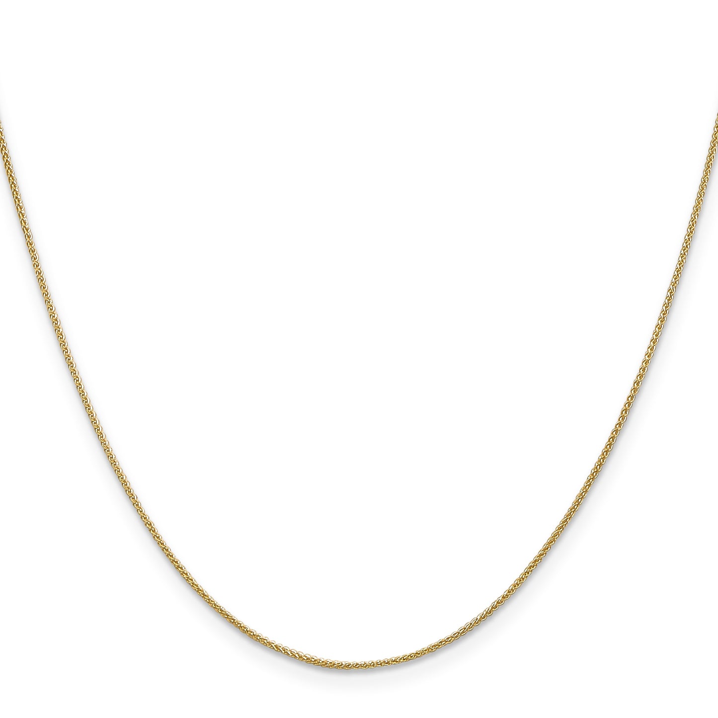 14K 24 inch .85mm Spiga with Spring Ring Clasp Chain