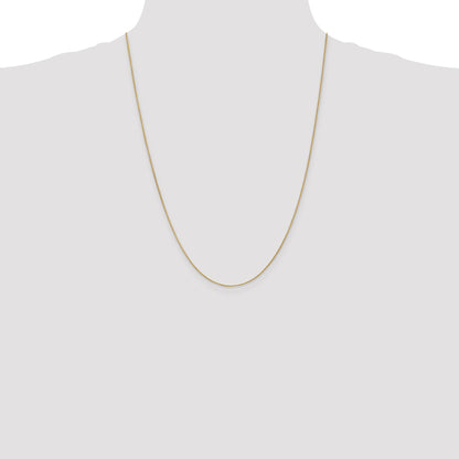 14K 24 inch .85mm Spiga with Spring Ring Clasp Chain