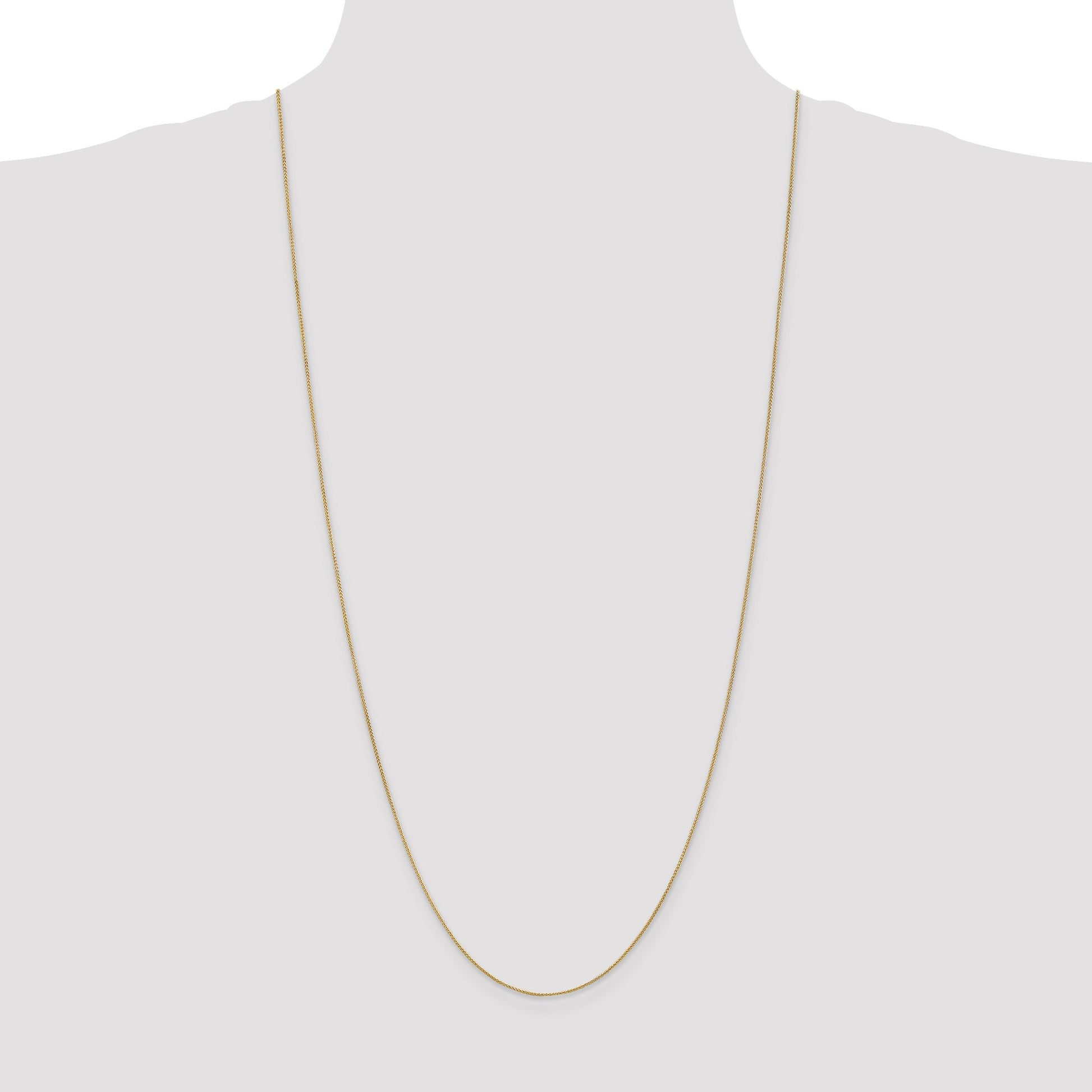 14K 30 inch .85mm Spiga with Spring Ring Clasp Chain
