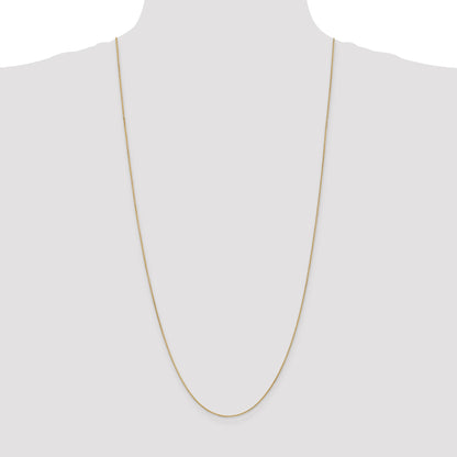 14K 30 inch .85mm Spiga with Spring Ring Clasp Chain