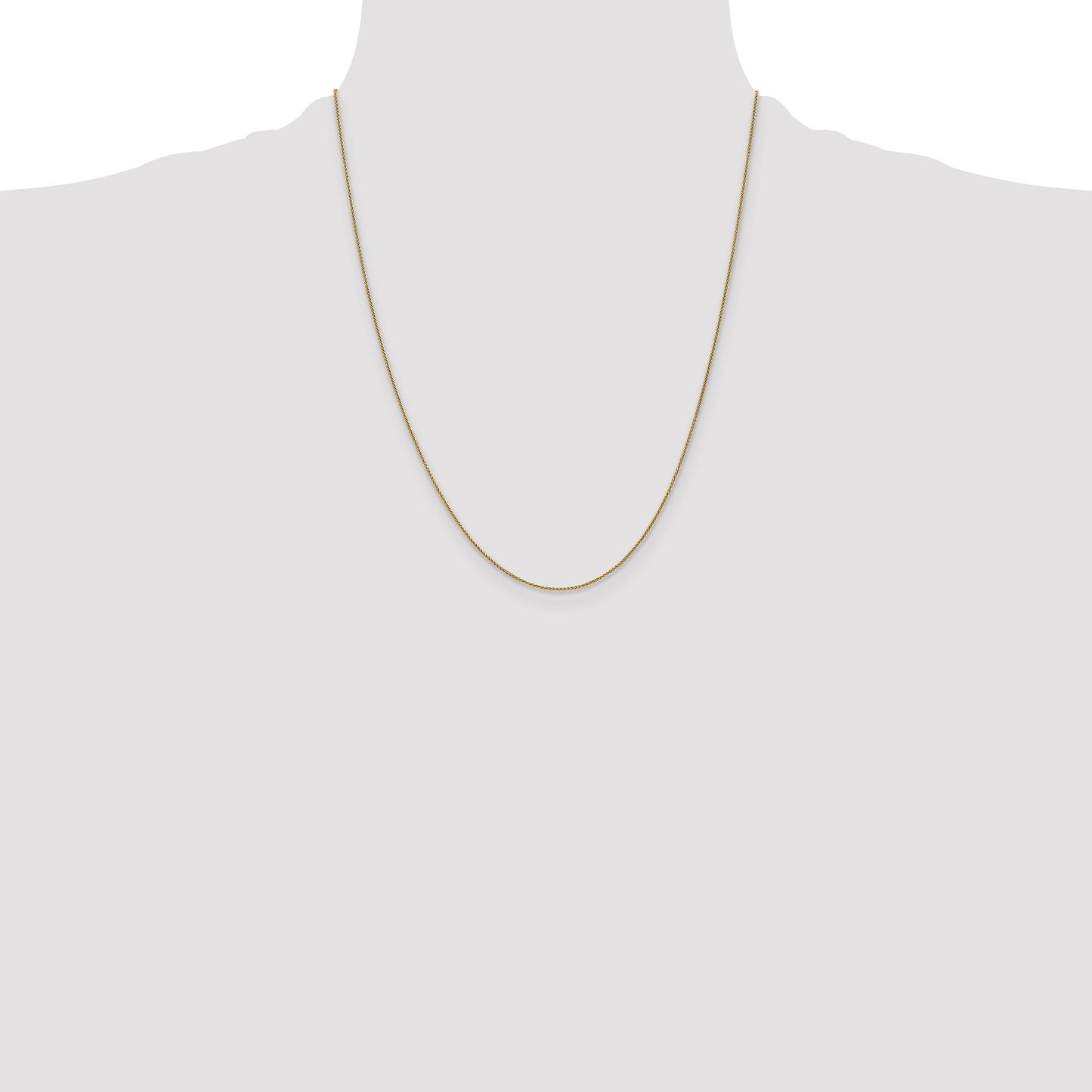 14K 22 inch .85mm Spiga with Lobster Clasp Chain