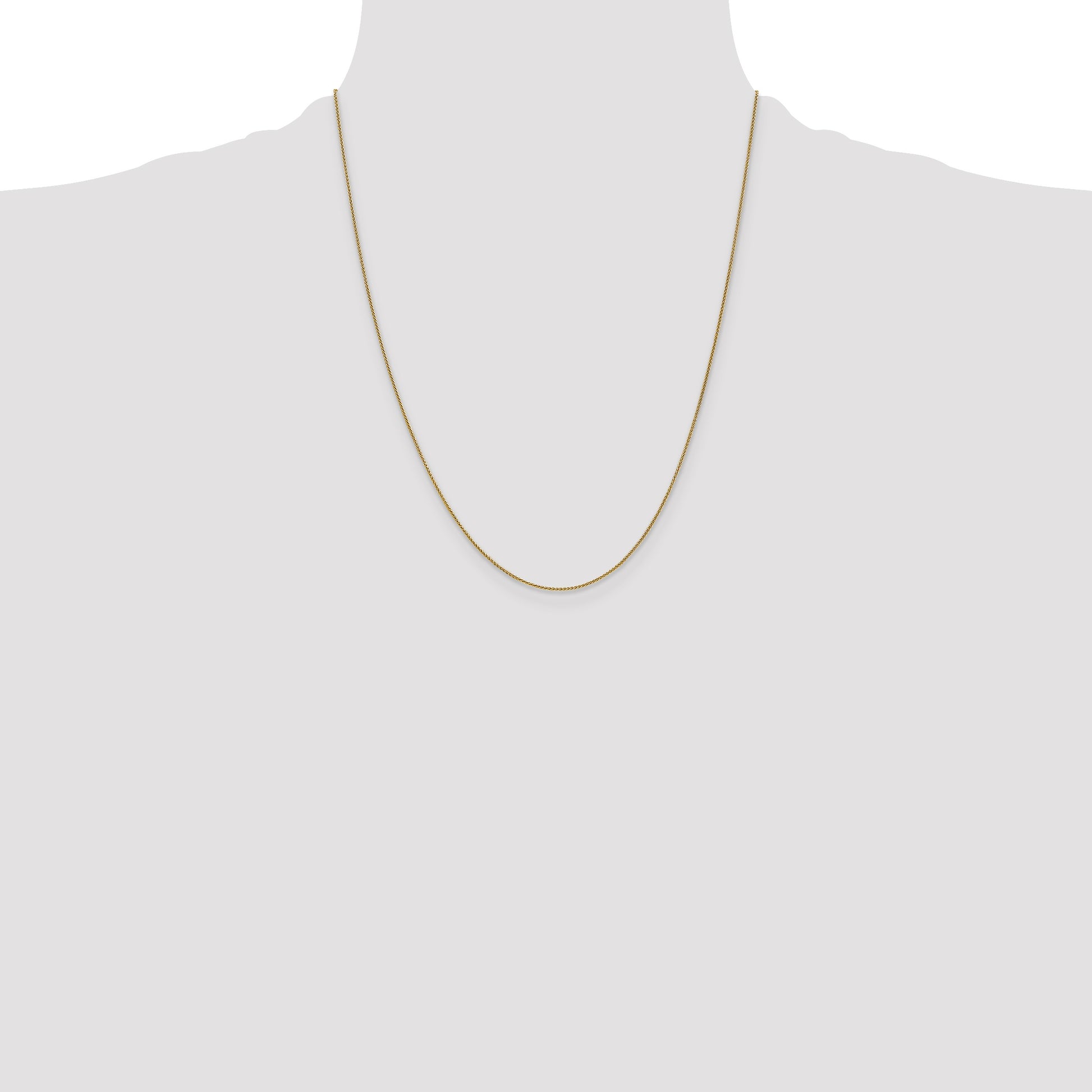 14K 22 inch .85mm Spiga with Lobster Clasp Chain